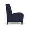 Lesro Siena Lounge Reception Armless Guest Chair, Walnut, OH Navy Upholstery SN1102 - alternate 3